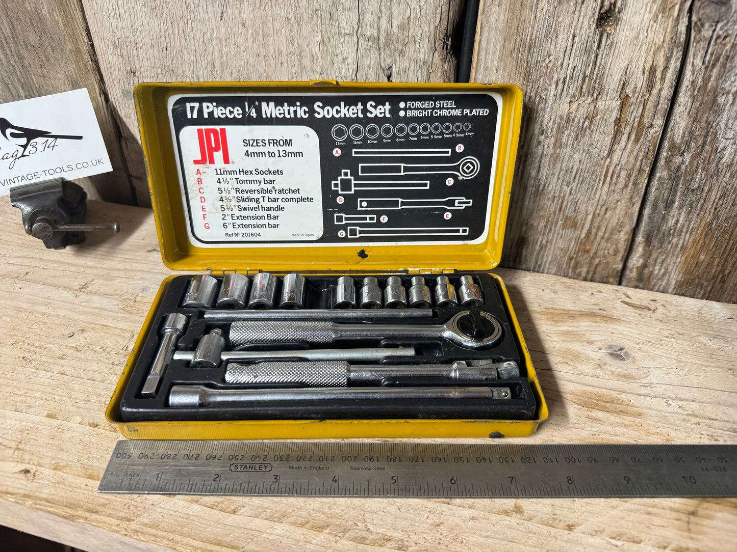 JPI 17 Piece 1/4" Metric Socket Set