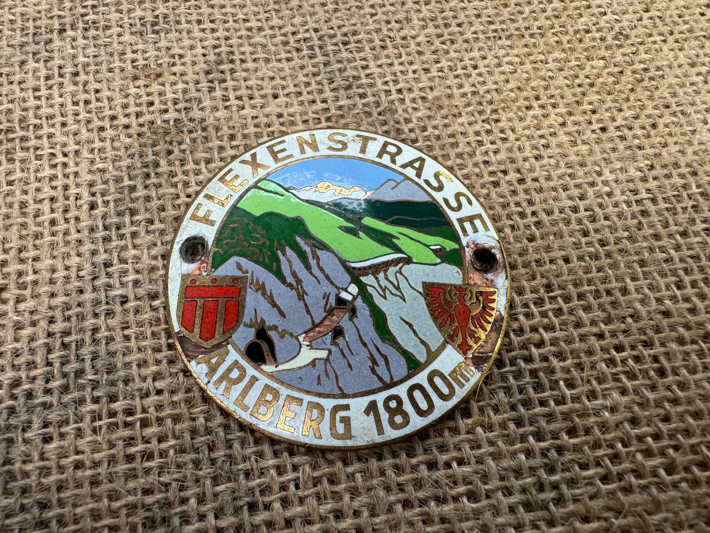 Flexenstrasse Alberg 1800m Classic Car Badge