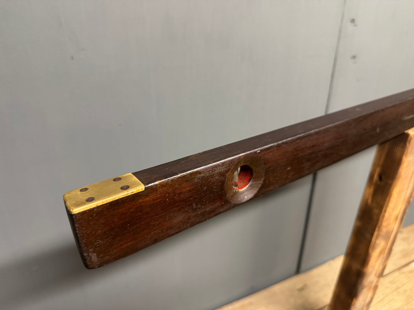 36” Hardwood & Brass Level