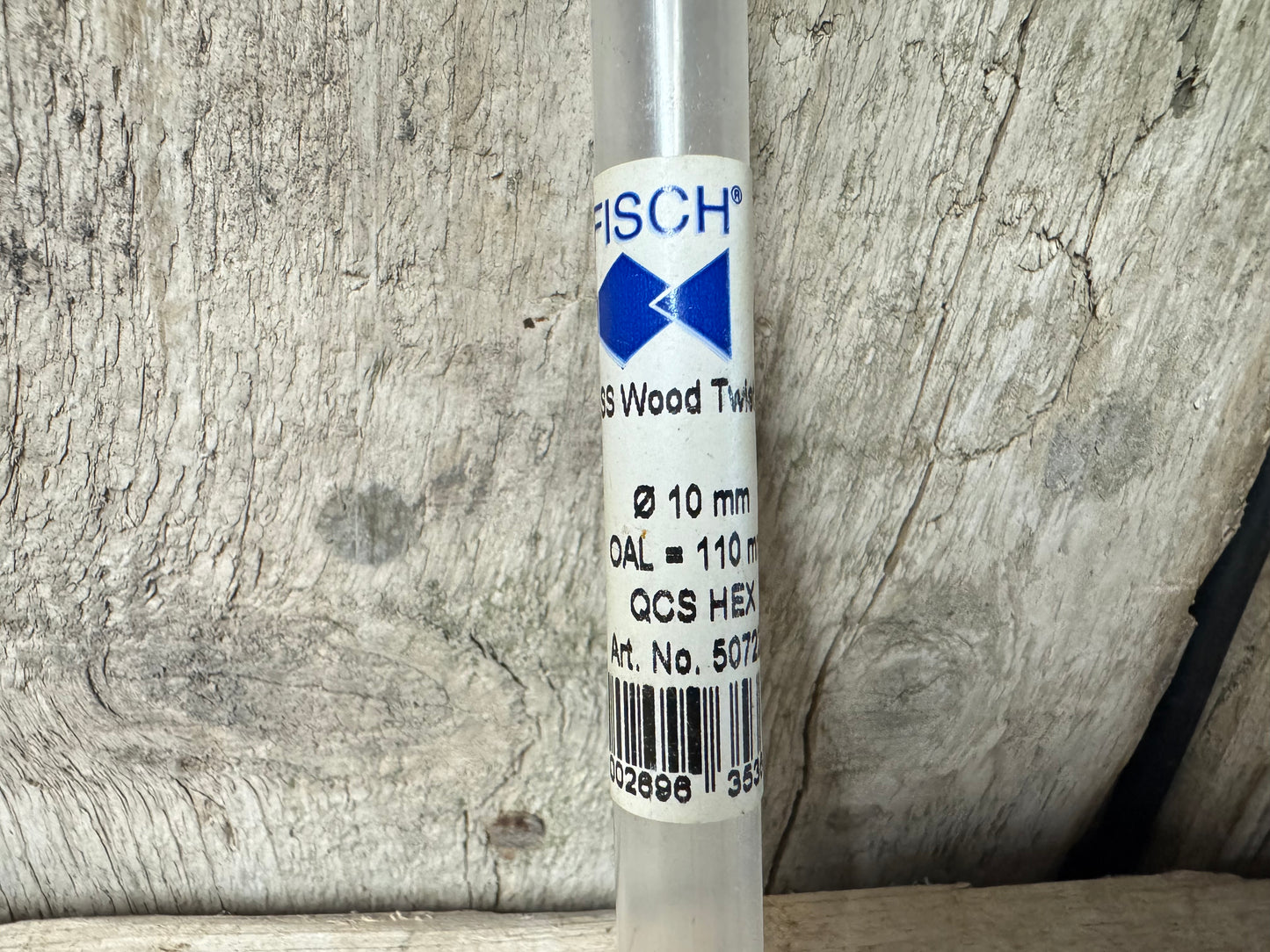 Fisch 10mm HSS Wood Twist Drill QCS Hex 507226