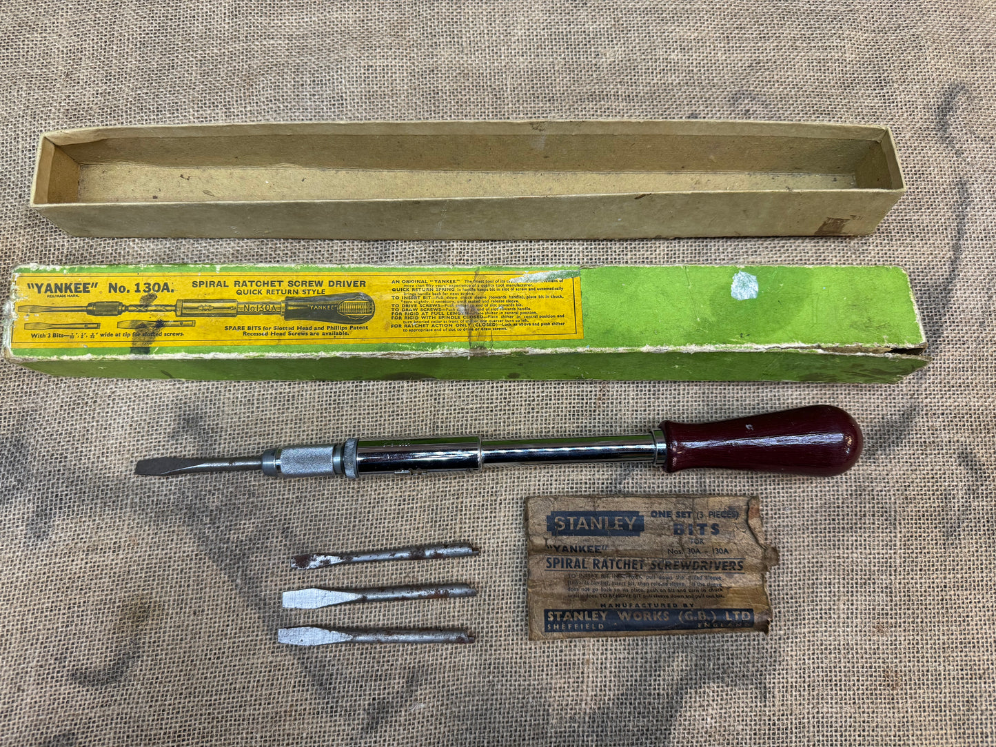 Stanley Yankee No 130A Spiral Ratchet Screwdriver