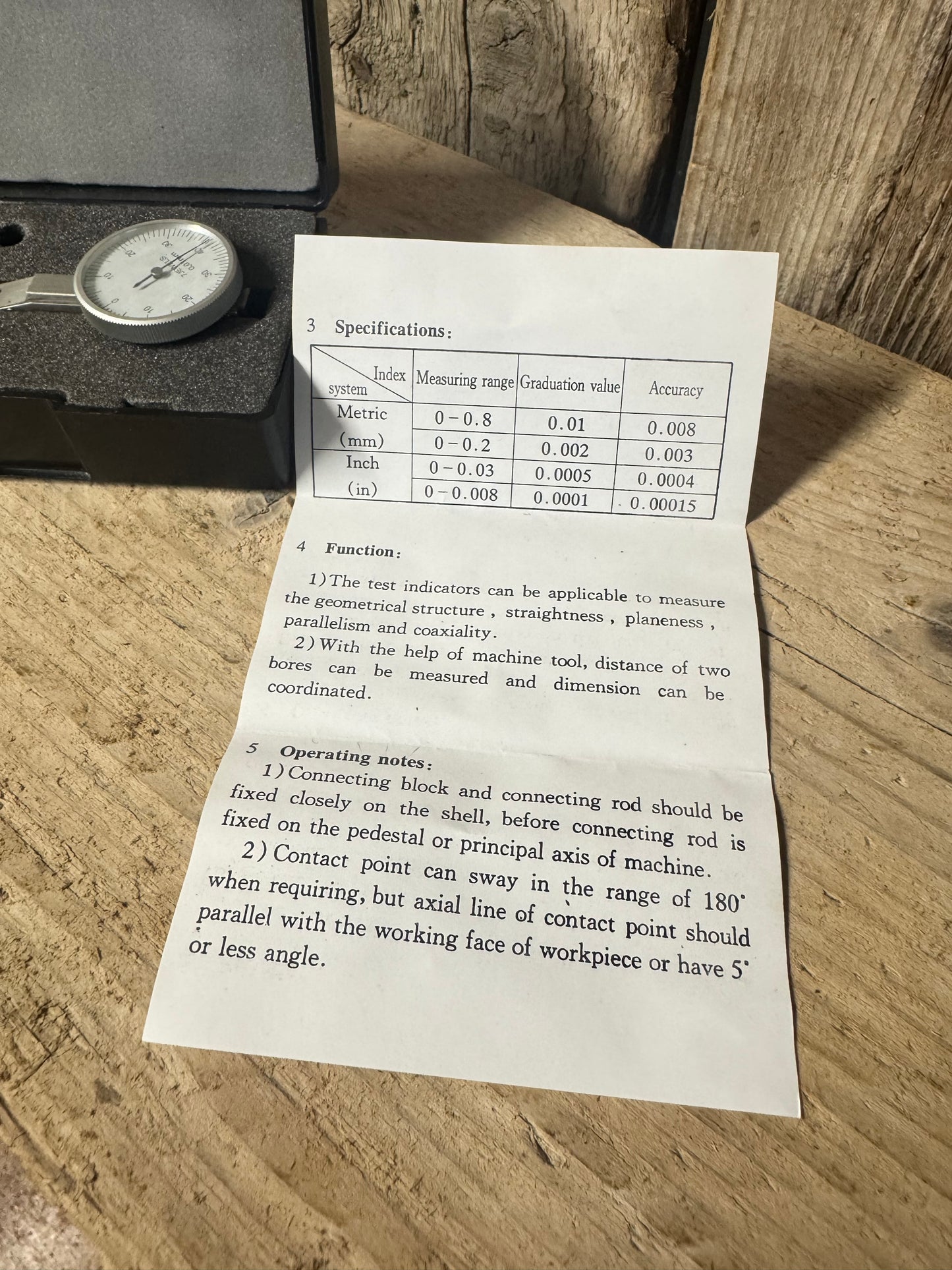 Precision 7 Jewels 0.01mm Dial Indicator Gauge