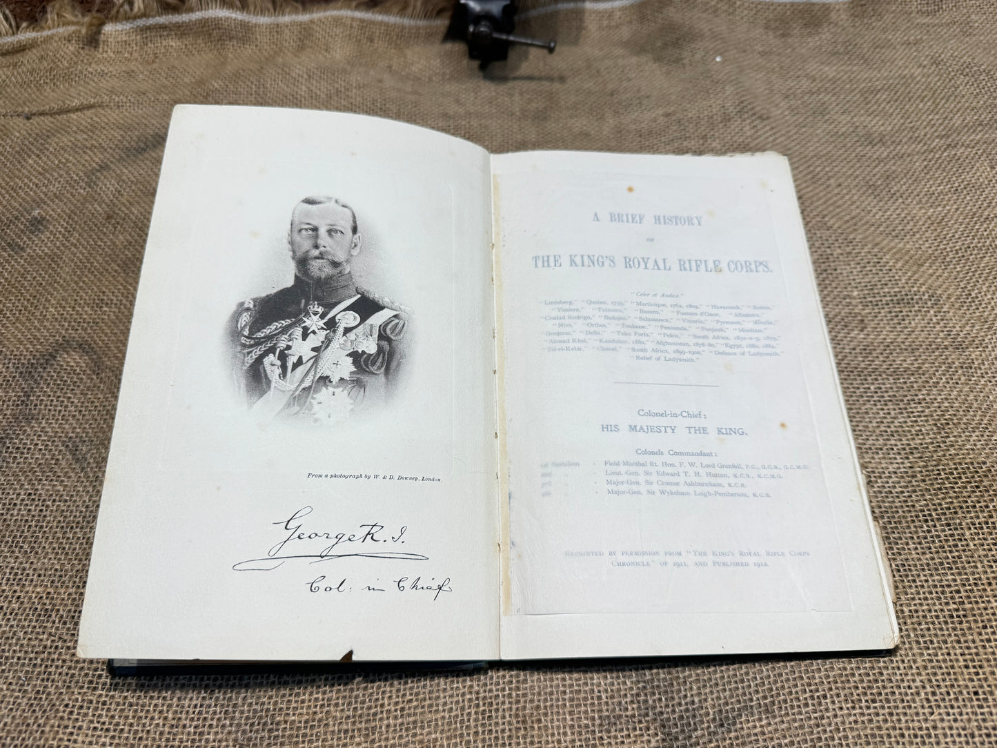 A Brief History of The King's Royal Rifle Corps 1912