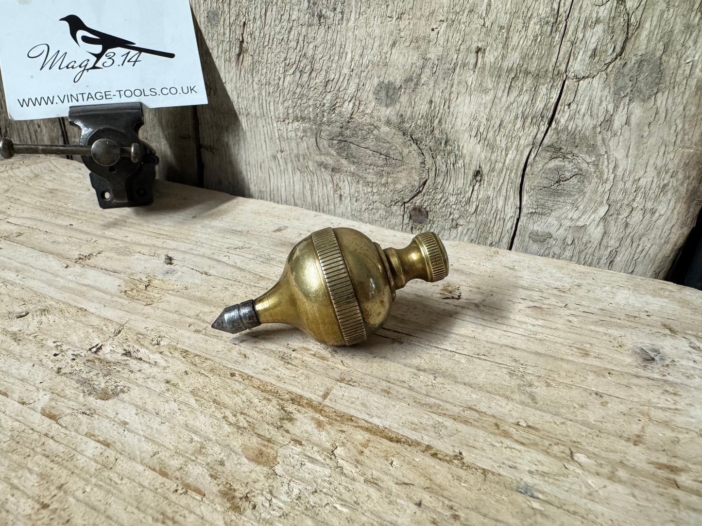 6.2oz Brass Plumb Bob with Steel Tip