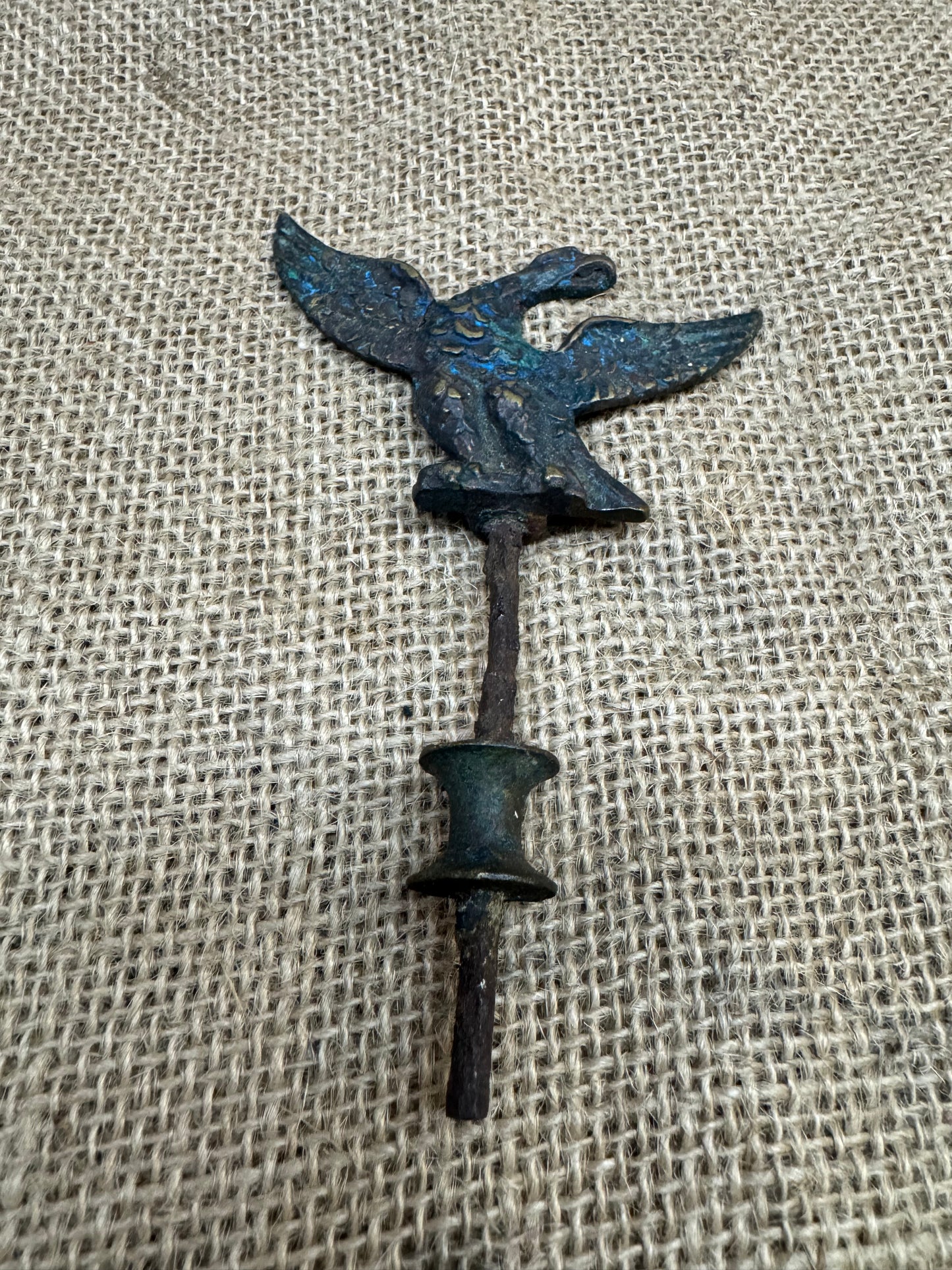 Antique Brass Eagle Clock Ornament