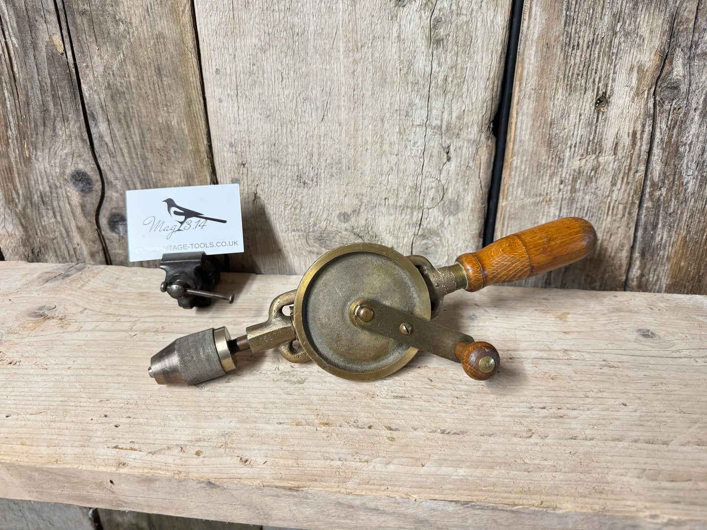 Rare Brass Body Egg Beater Hand Drill