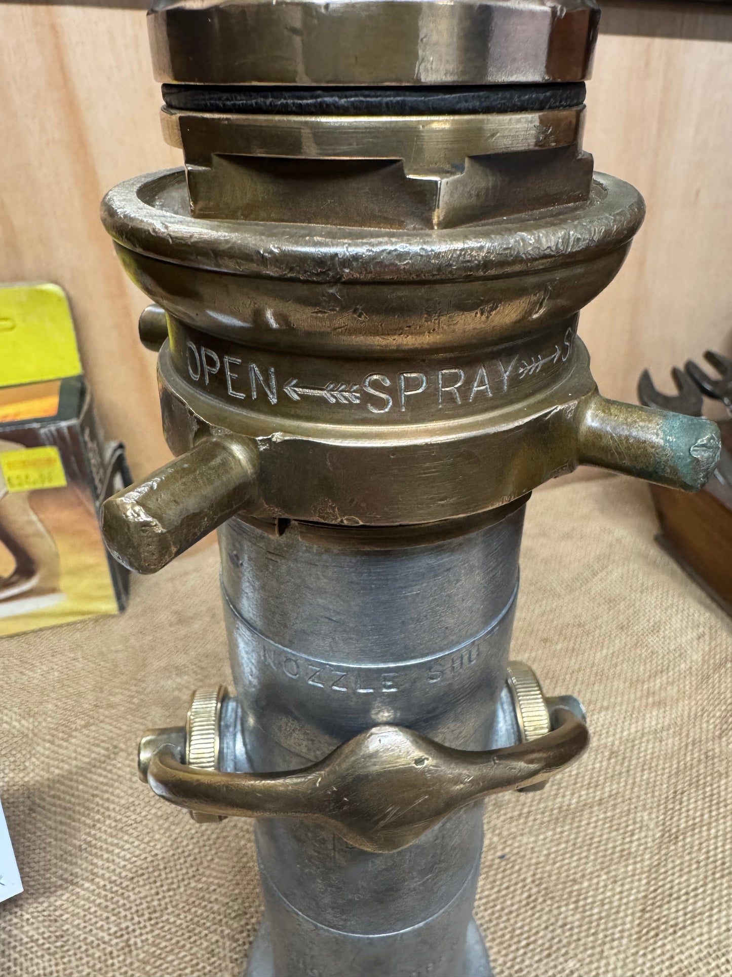 John Morris & Sons Brass & Aluminium Fire Hose Nozzle