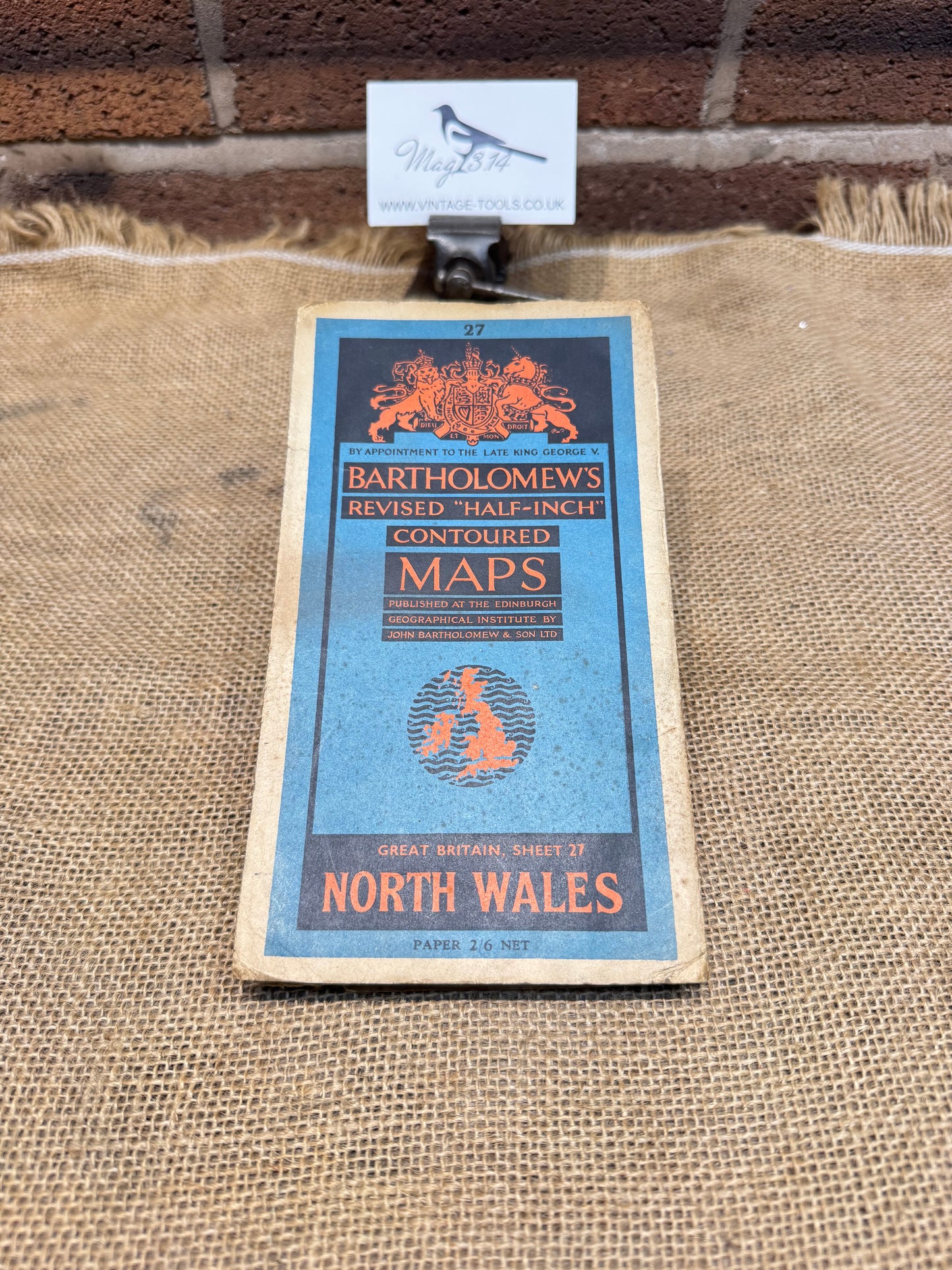 Bartholomews Half Inch Contoured Map - Sheet 27 North Wales