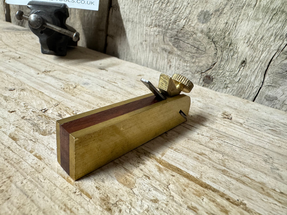 Mini Brass & Rosewood Bullnose Plane