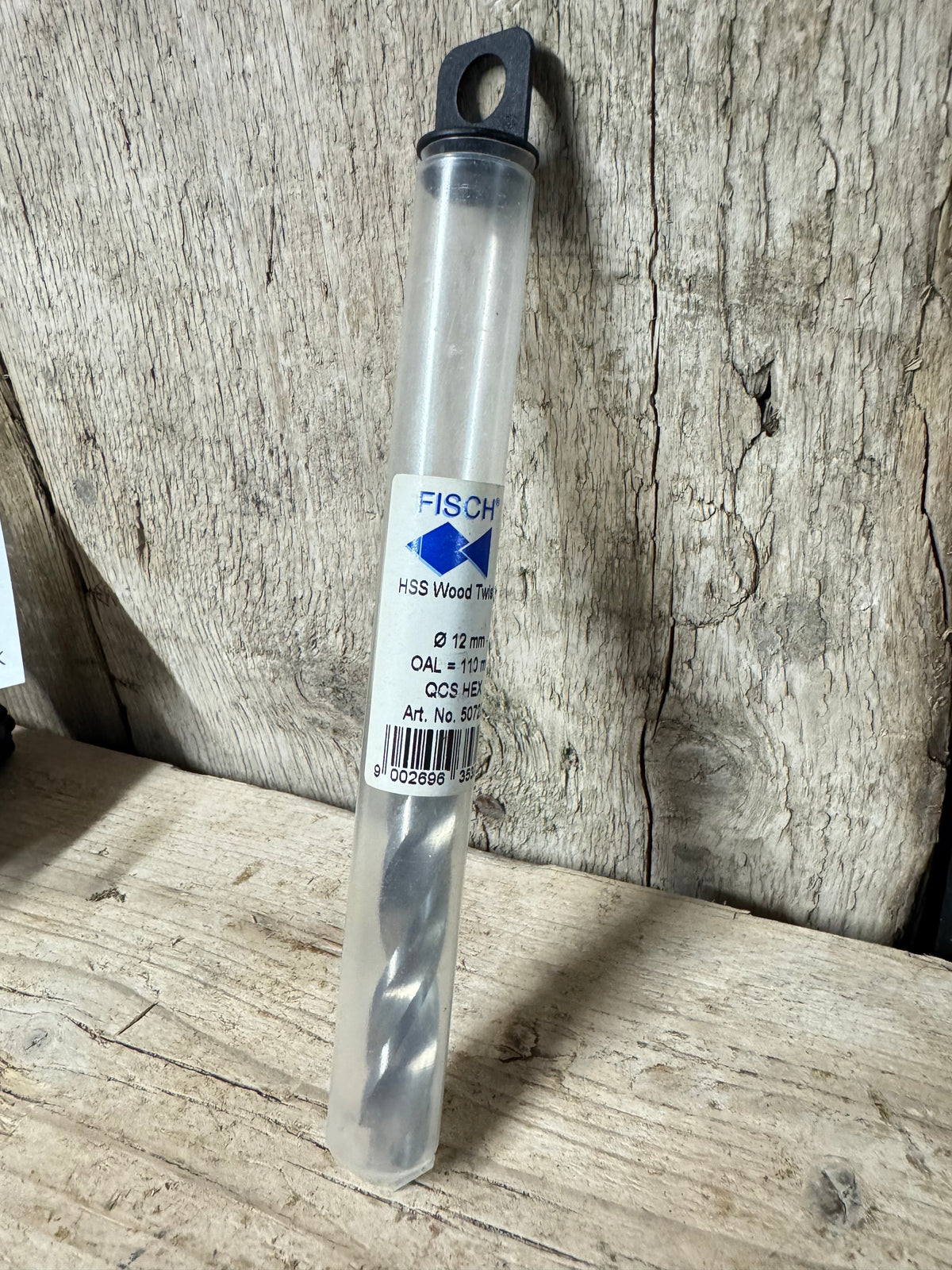Fisch 12mm HSS Wood Twist Drill QCS Hex 507227