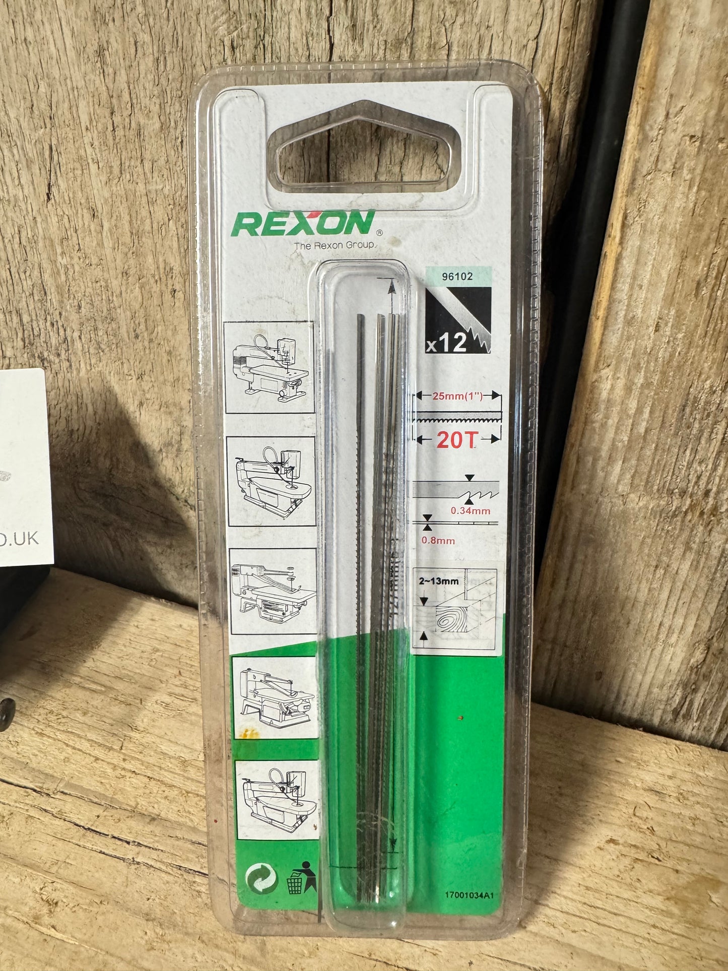 Rexon 96102 20TPI Scroll Saw Blades
