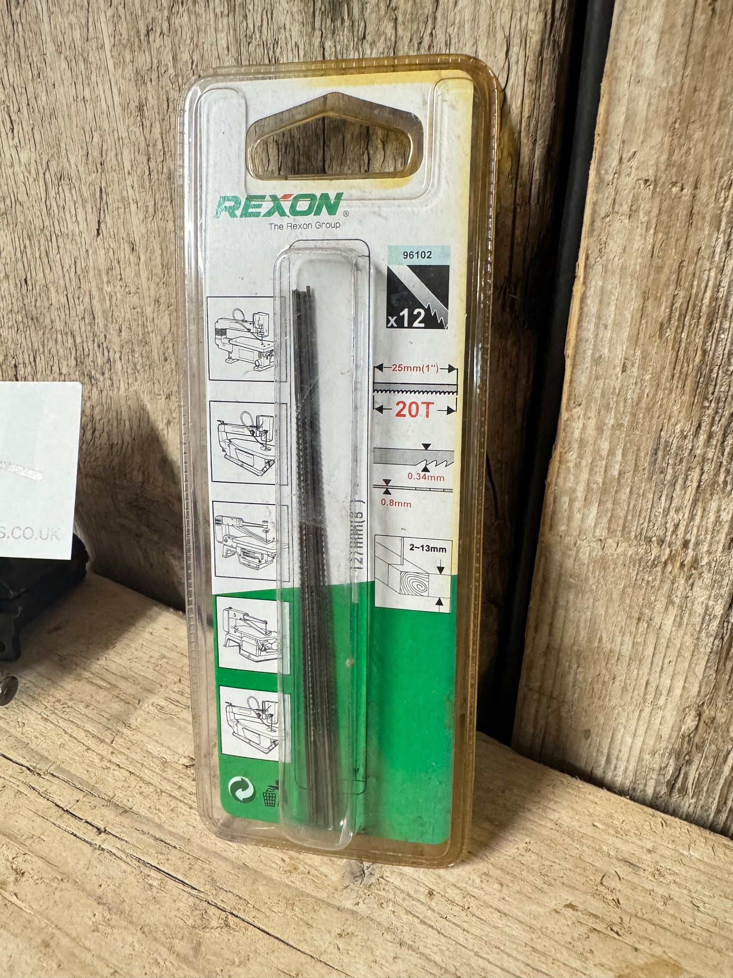 Rexon 96102 20TPI Scroll Saw Blades