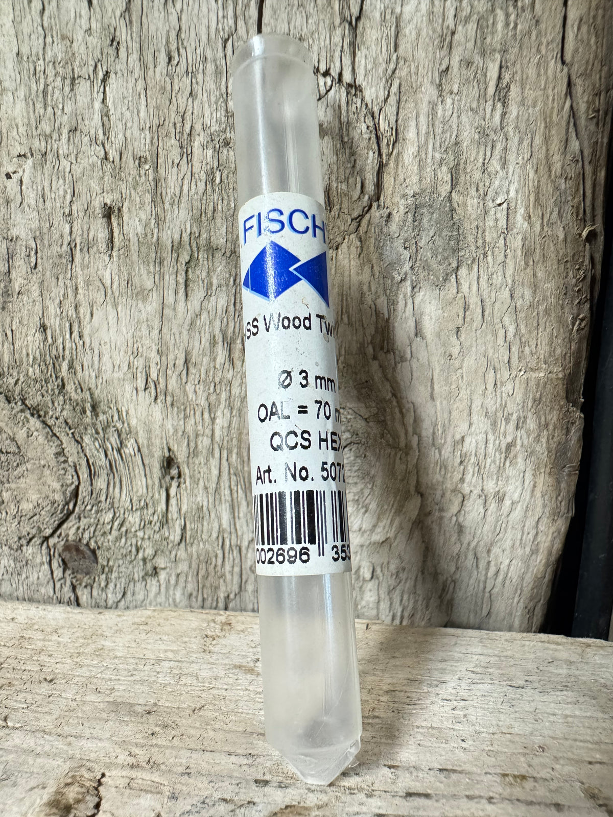 Fisch 3mm HSS Wood Twist Drill QCS Hex 507222