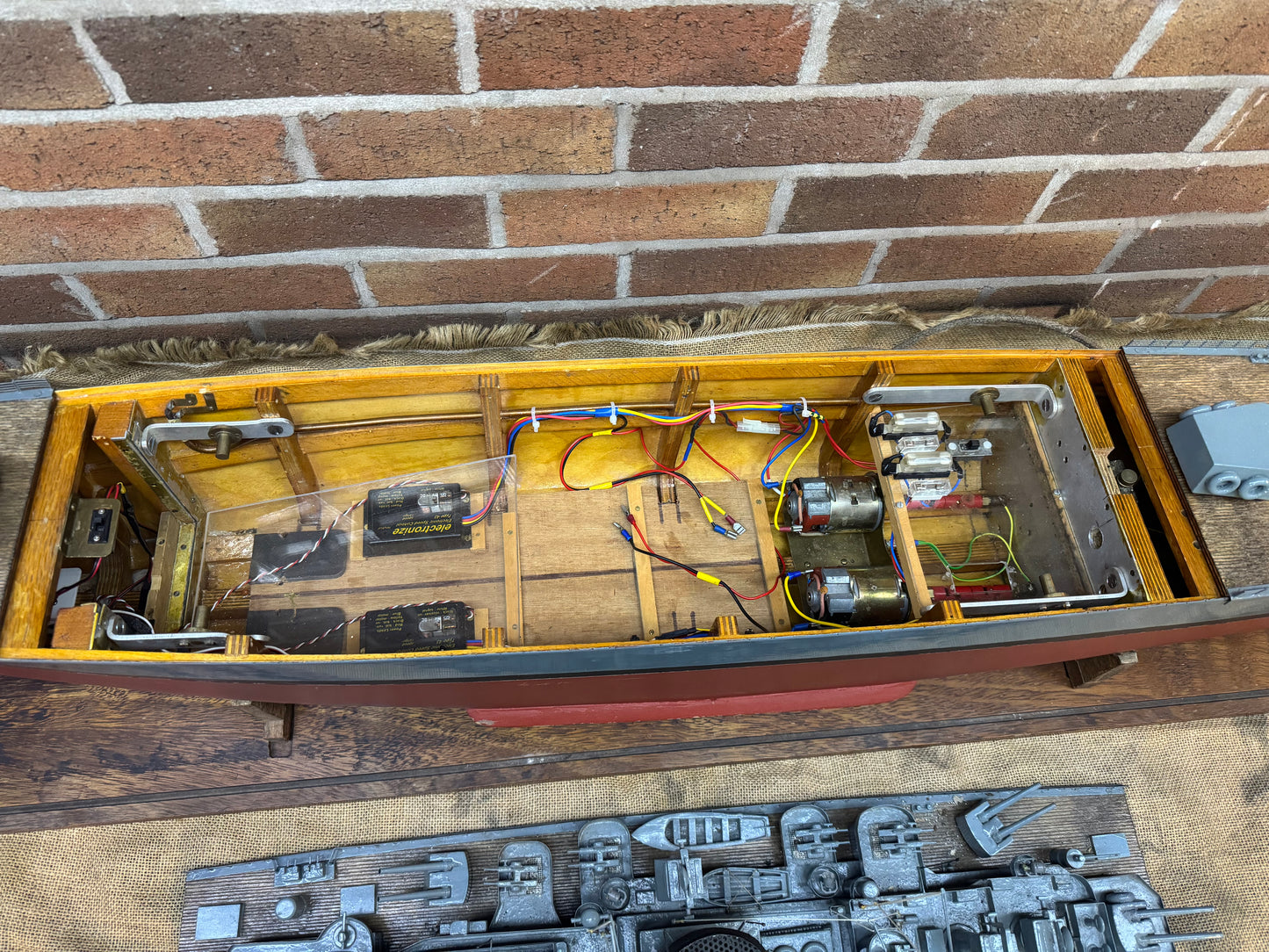 Vintage RC Model of The U.S.S. Newport News