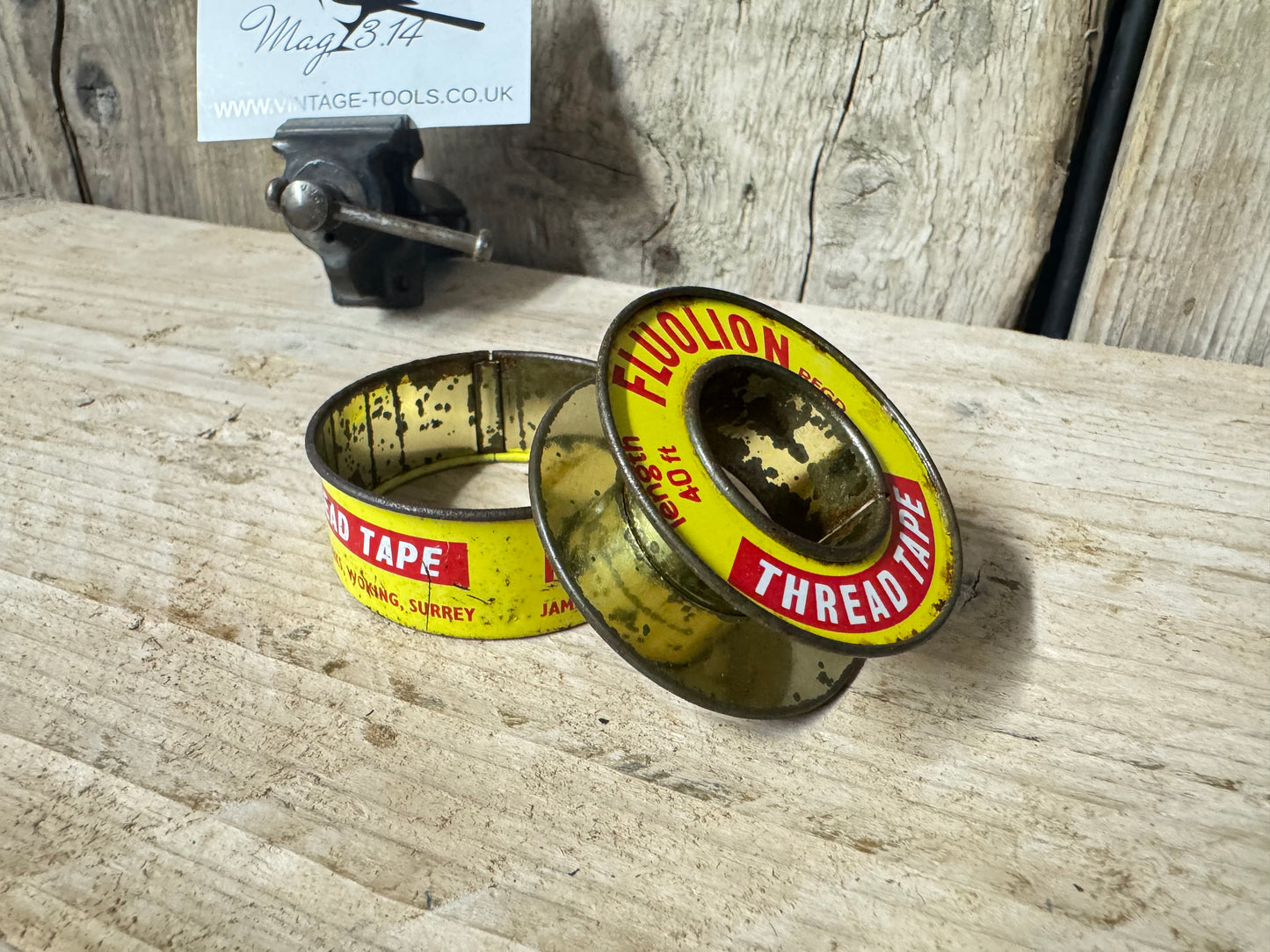 Vintage Fluolion PTFE Thread Tape Tin
