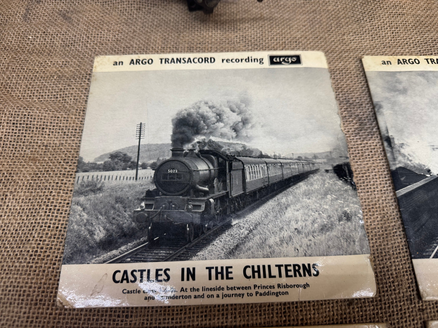 Set of 4 Argo Transacord Railway Themed Vinyl Recordings