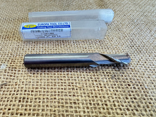 Europa 3133031000 10mm Ball Nose Carbide End Mill
