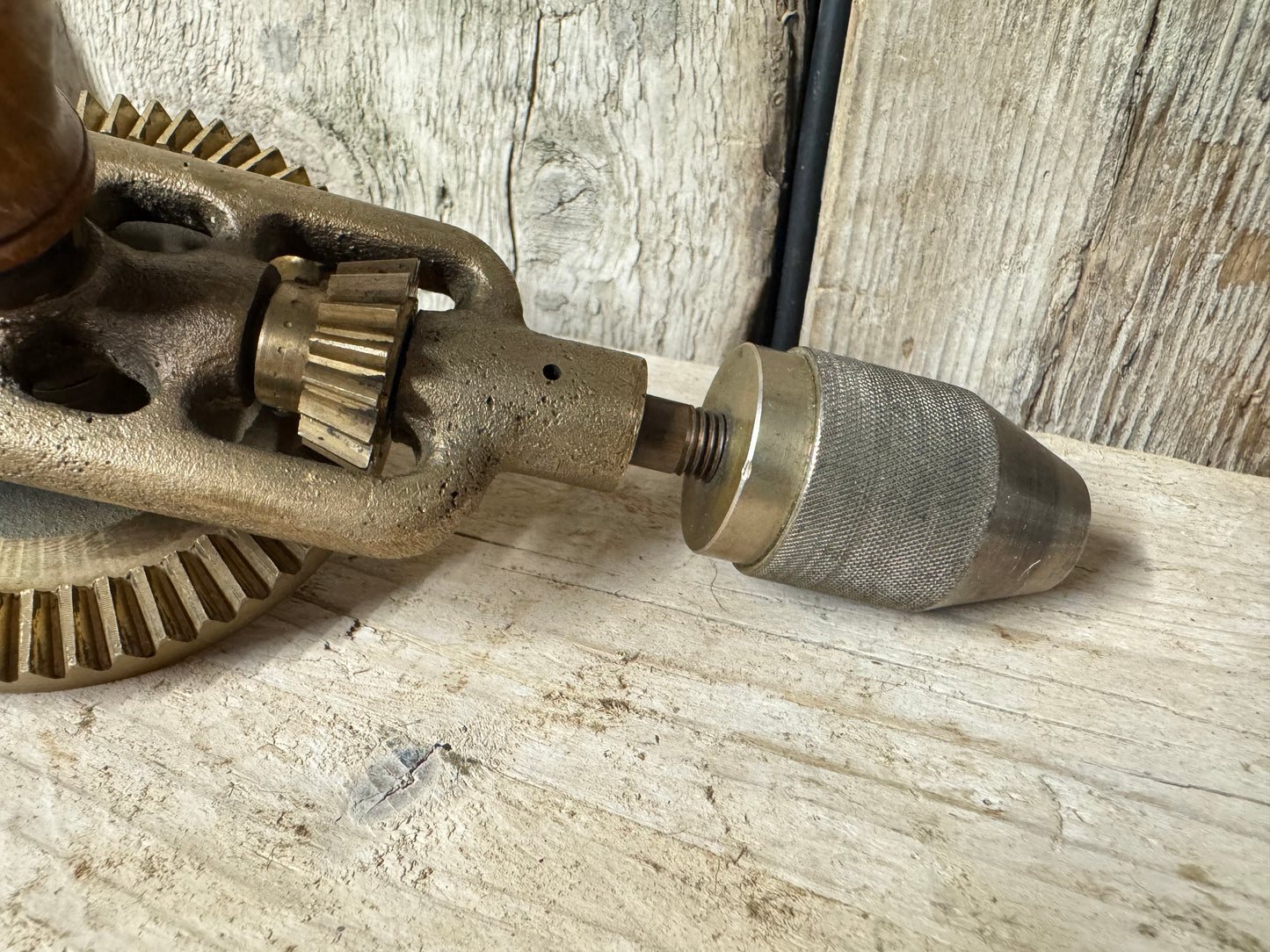 Rare Brass Body Egg Beater Hand Drill