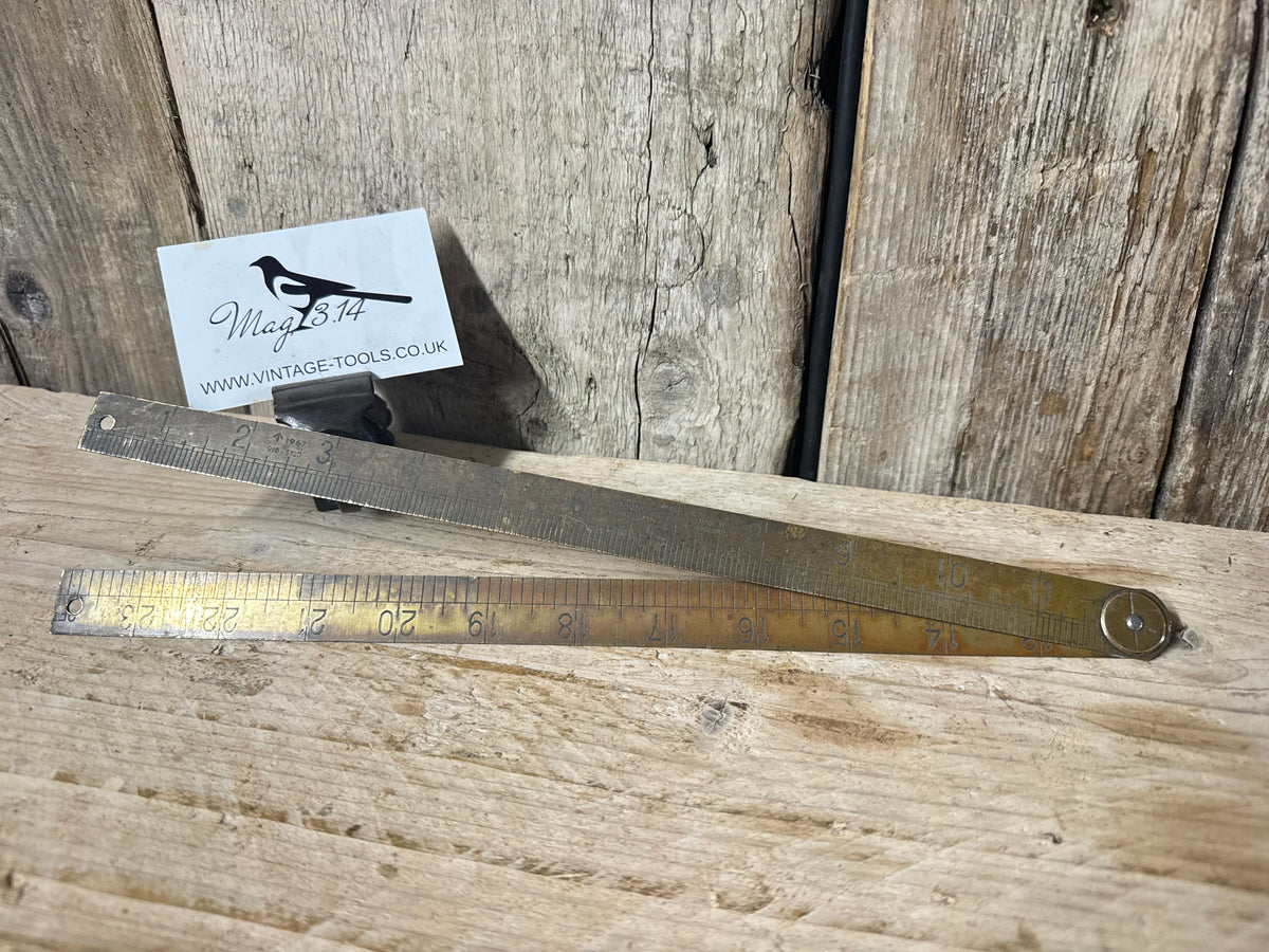 Rabone Chesterman No 1494 Brass 24" Folding Rule with Military Broad Arrow