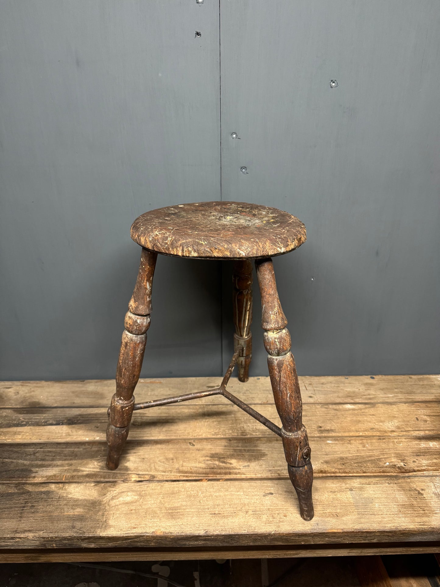Antique Orton & Spooner 3 Leg Craftsman’s Stool