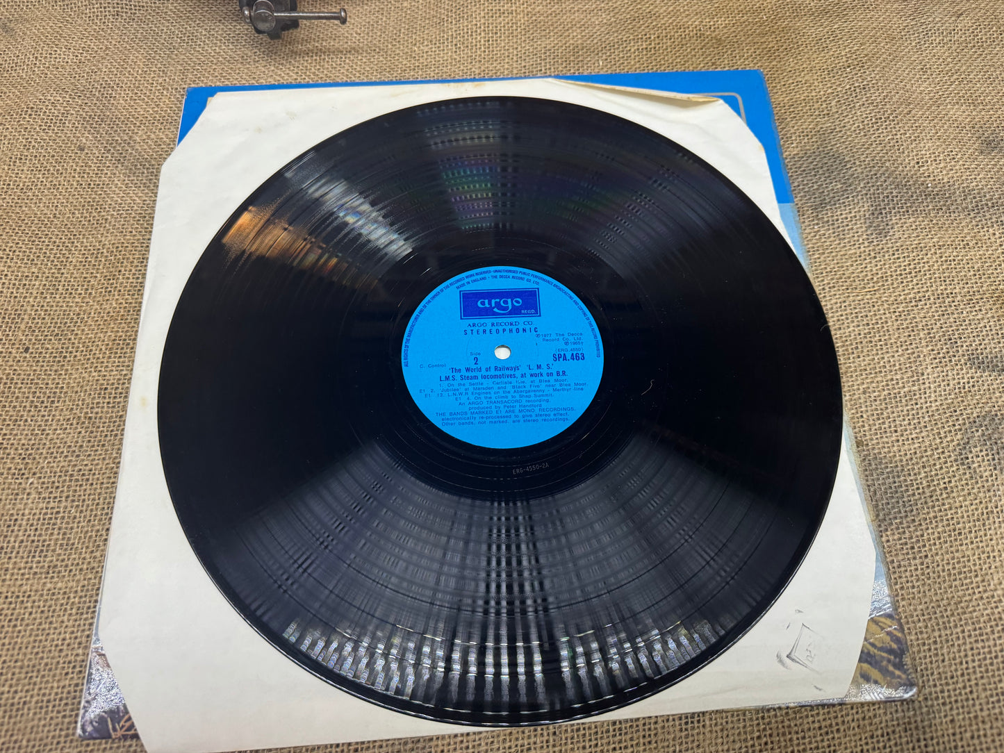 Argo Transacord vinyl record album titled "The World of Railways - L.M.S.