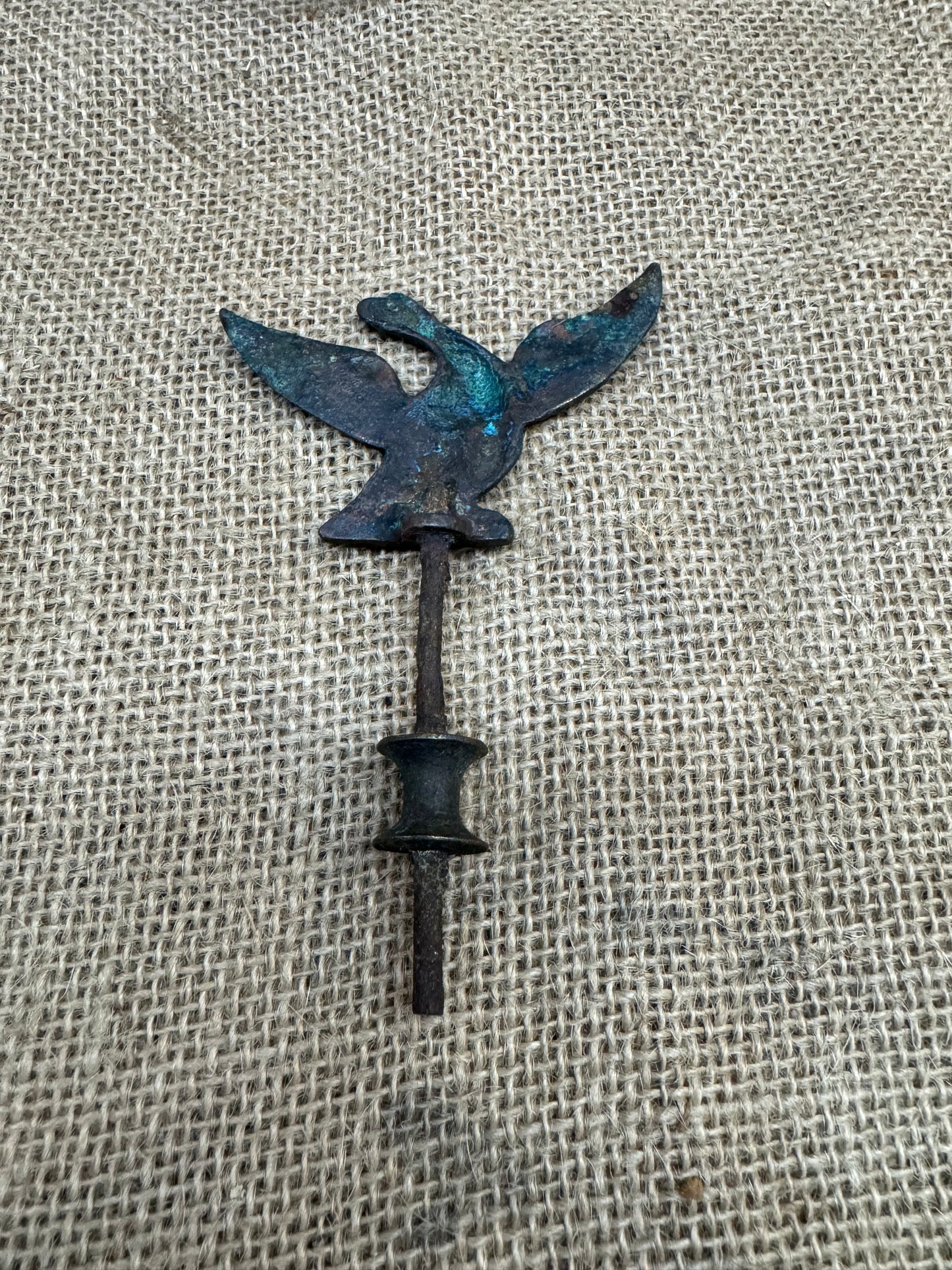 Antique Brass Eagle Clock Ornament