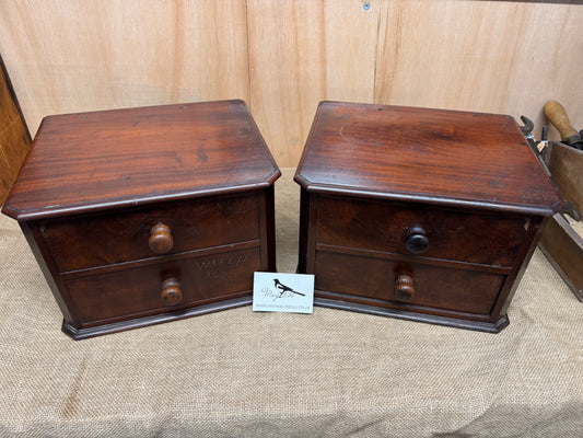 Pair of vintage wooden drawer units