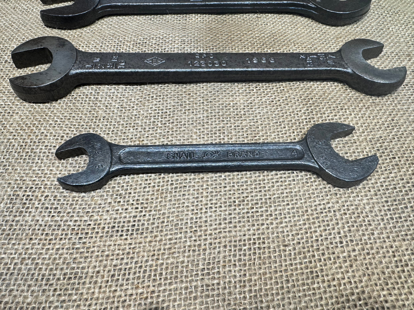 3 x G.P.O Marked Imperial Combination Spanners