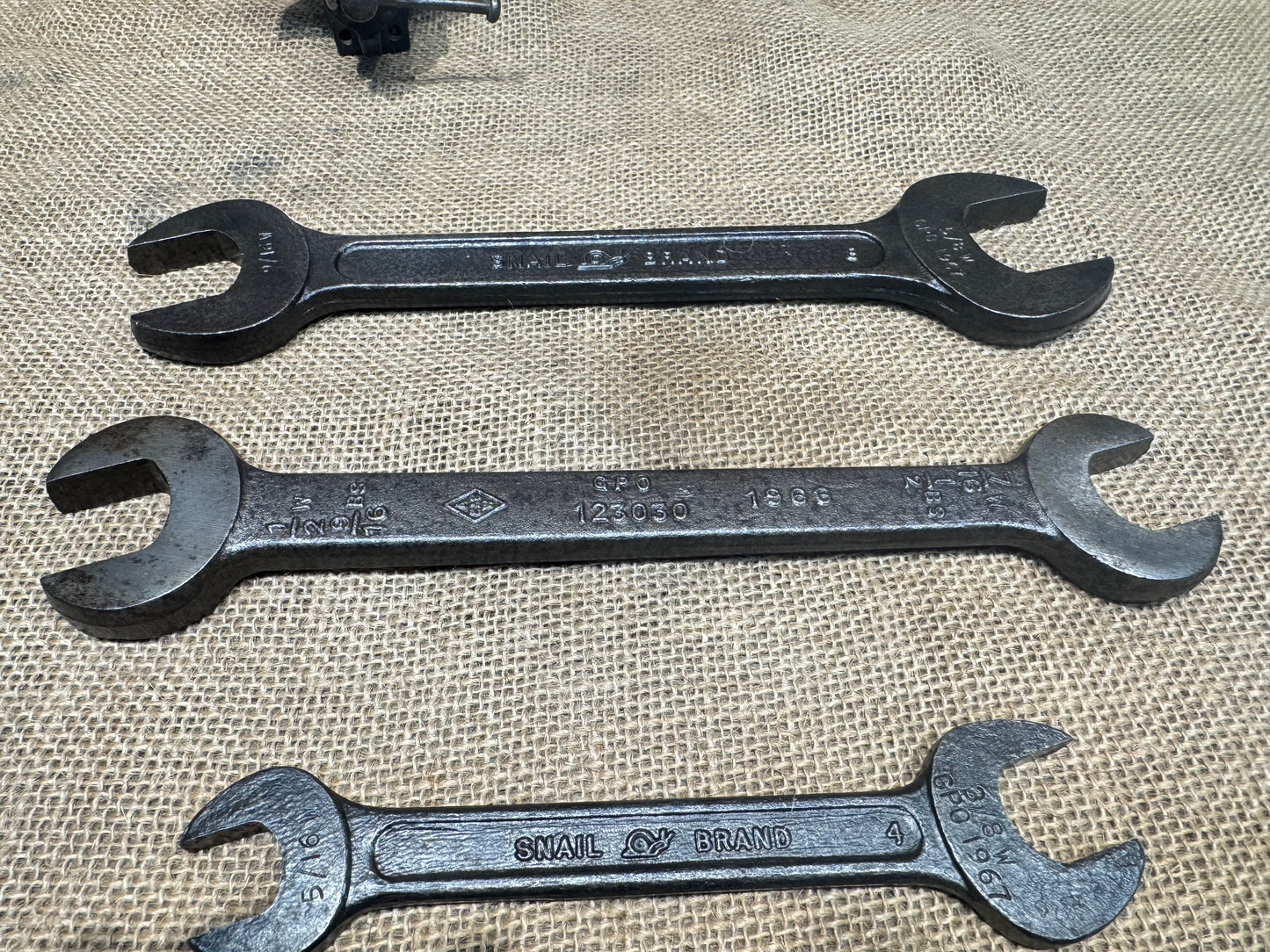 3 x G.P.O Marked Imperial Combination Spanners