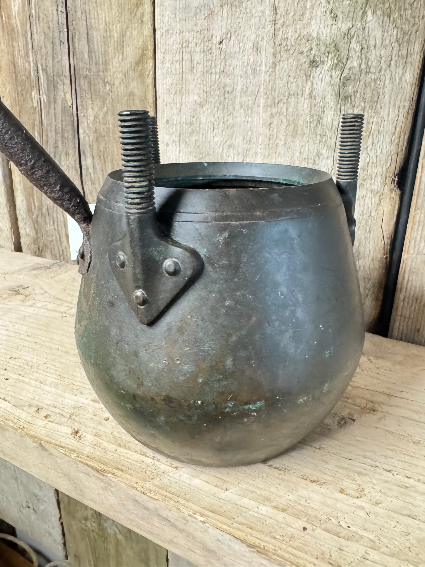 Antique Copper Glue Pot