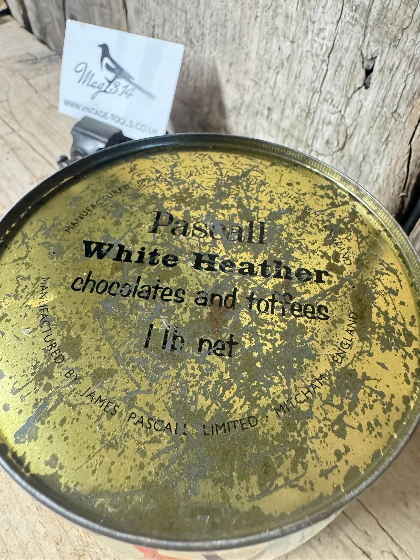 Vintage Pascall White Heather Chocolates & Toffees Tin