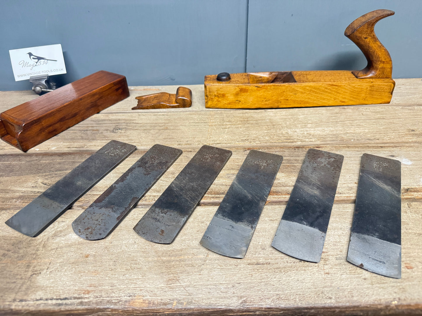 12" Patternmakers Beech Rounding Plane with 6 Interchangeable Soles