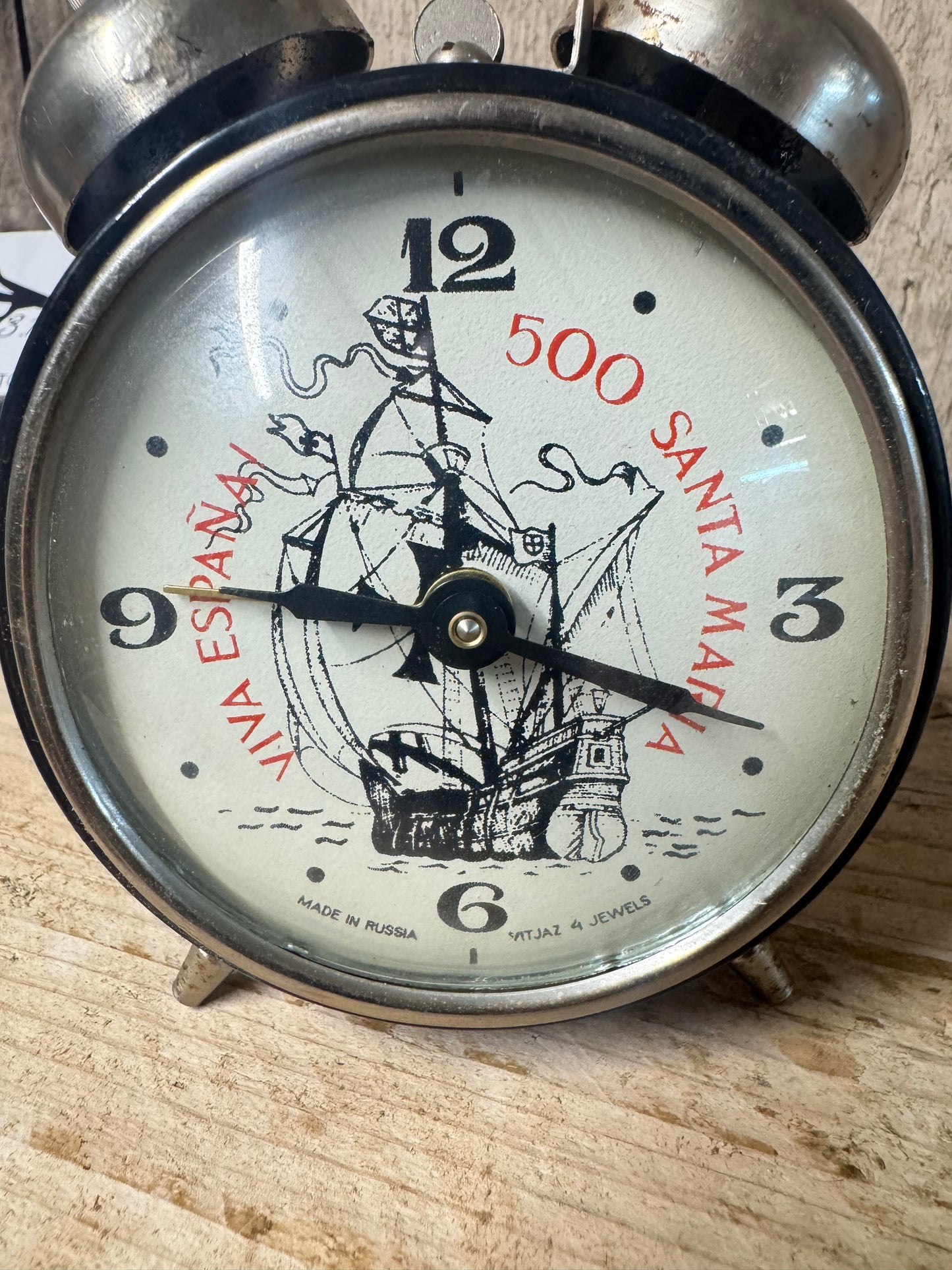 Vintage Mechanical Alarm Clock 500 Santa Maria
