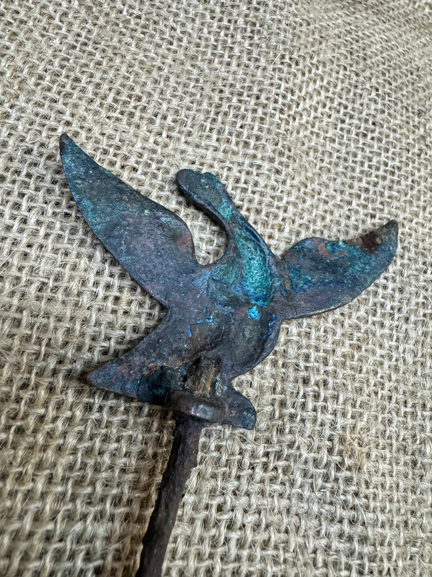 Antique Brass Eagle Clock Ornament