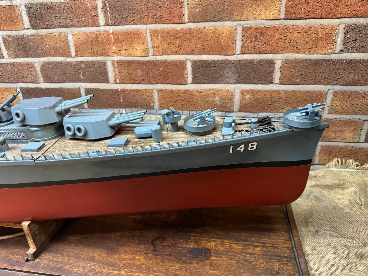 Vintage RC Model of The U.S.S. Newport News