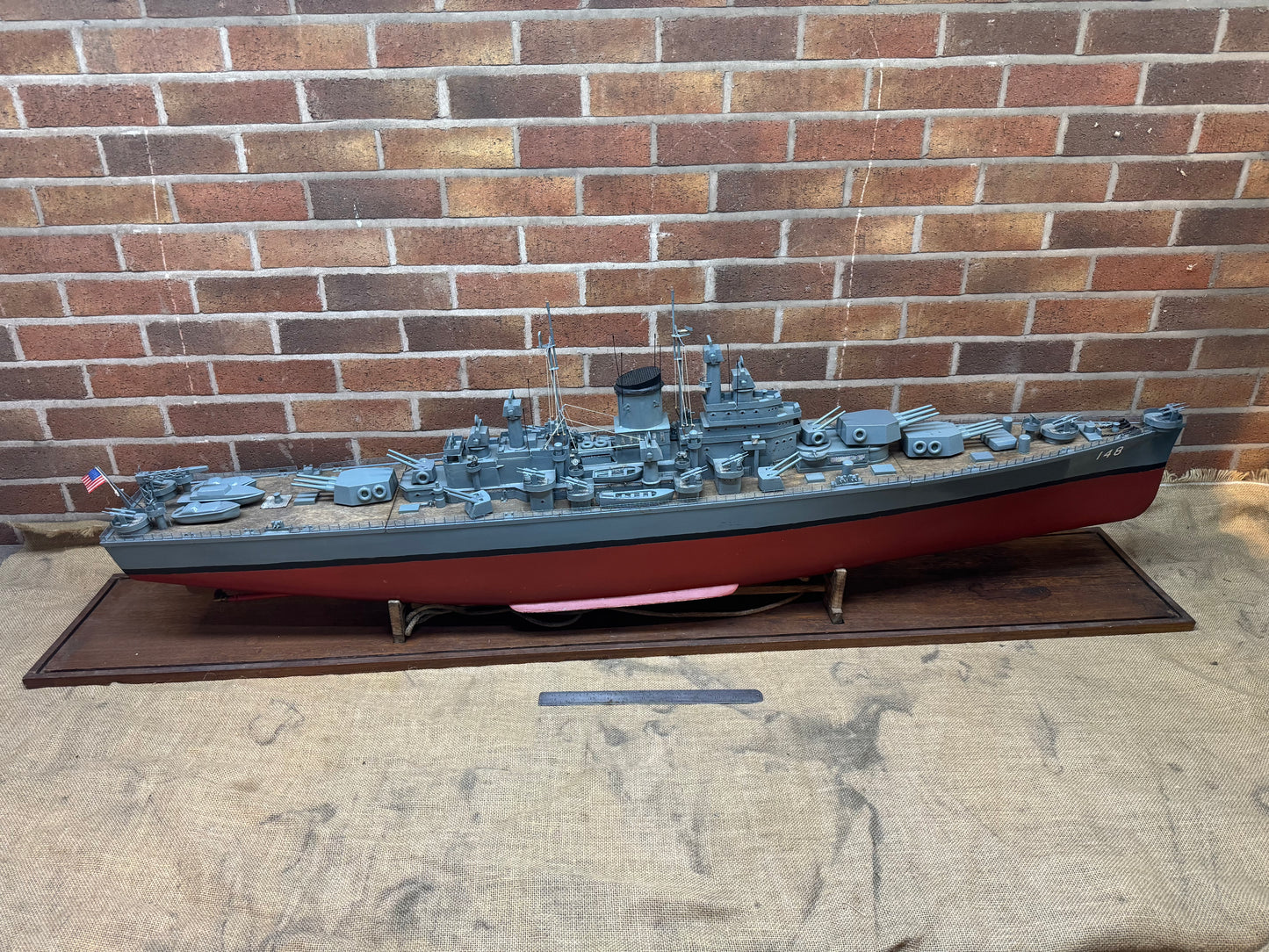 Vintage RC Model of The U.S.S. Newport News