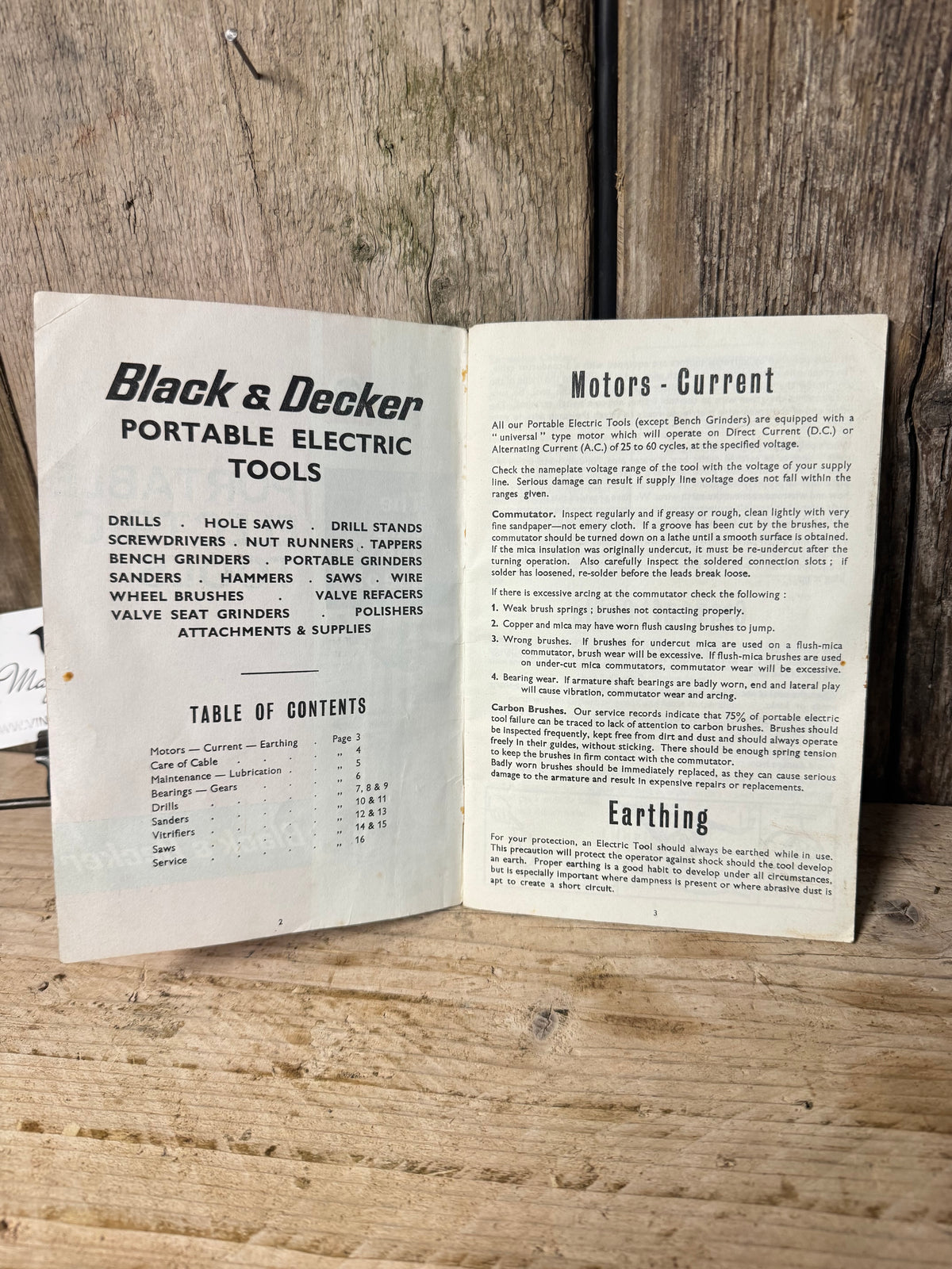 Vintage Black & Decker Care & Use of Portable Electric Tools Booklet