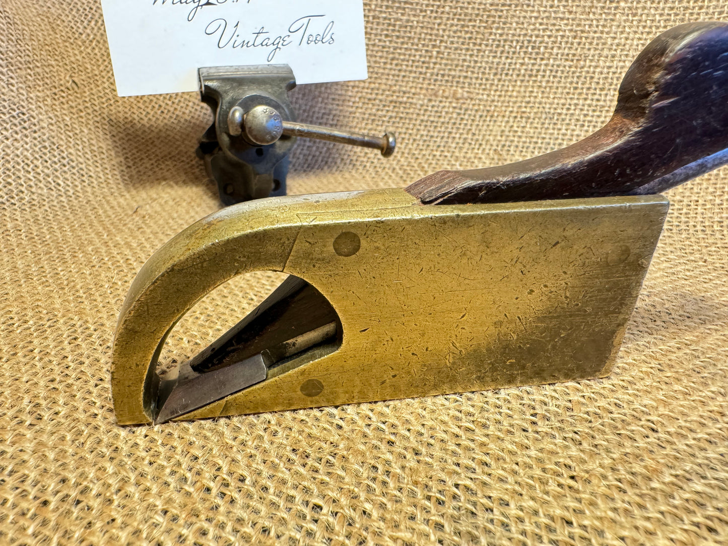 Antique Brass Marples 1/2” Bullnose Wood Plane