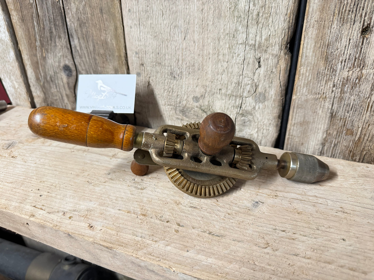 Rare Brass Body Egg Beater Hand Drill