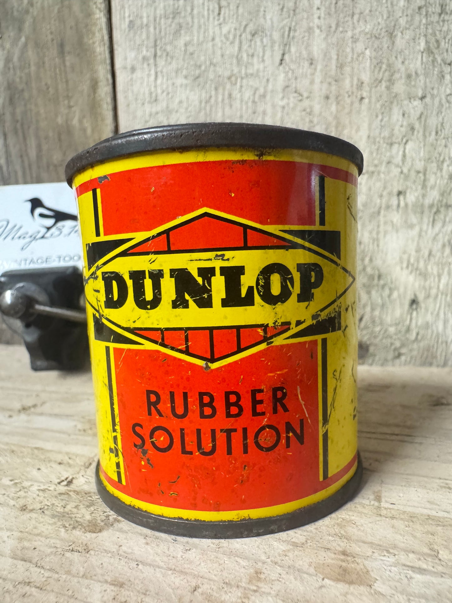 Vintage Dunlop Rubber Solution Tin