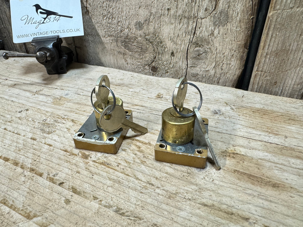 2 x Union Cylinder Deadbolt Cupboard Locks