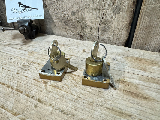 2 x Union Cylinder Deadbolt Cupboard Locks