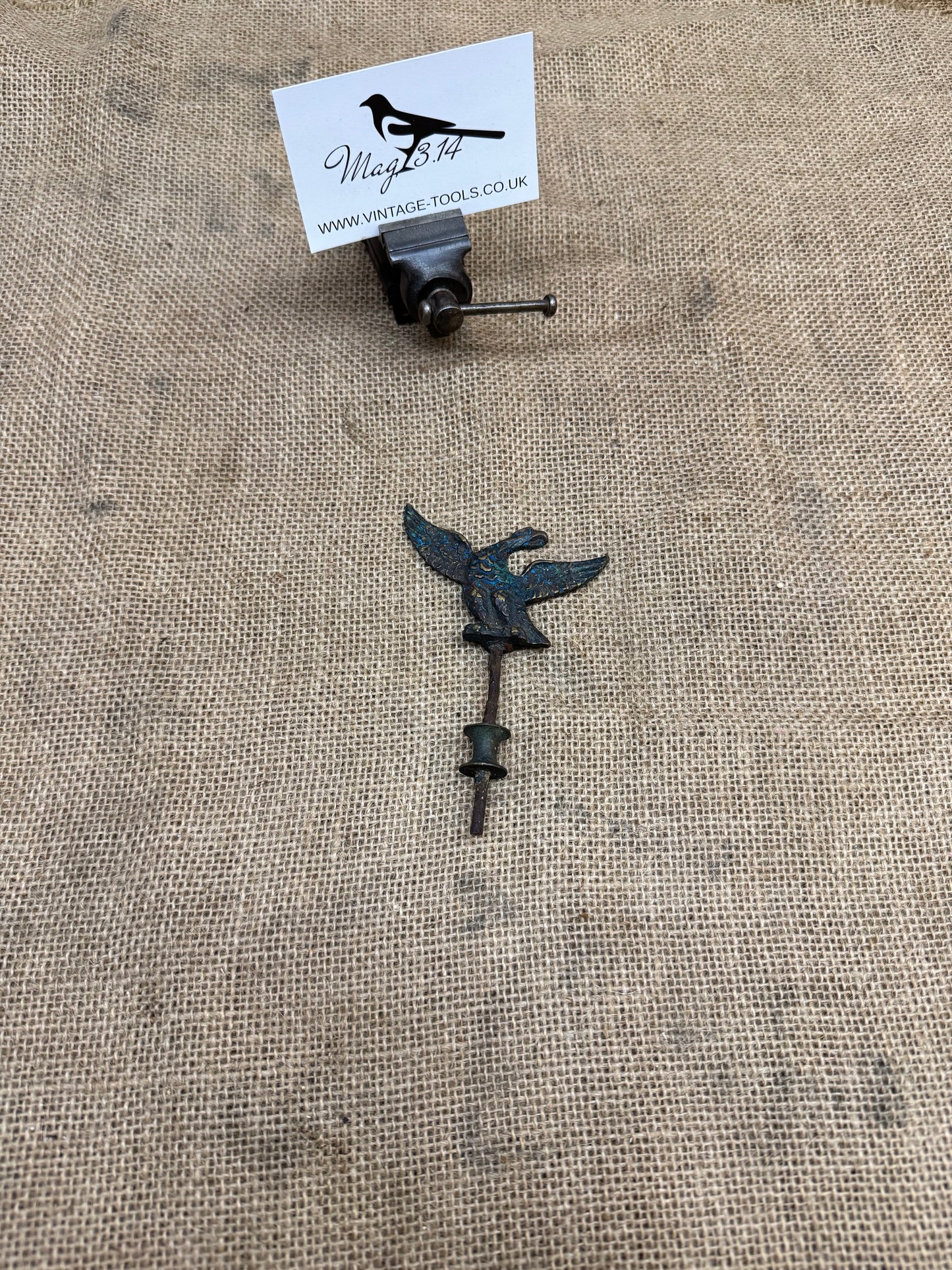 Antique Brass Eagle Clock Ornament