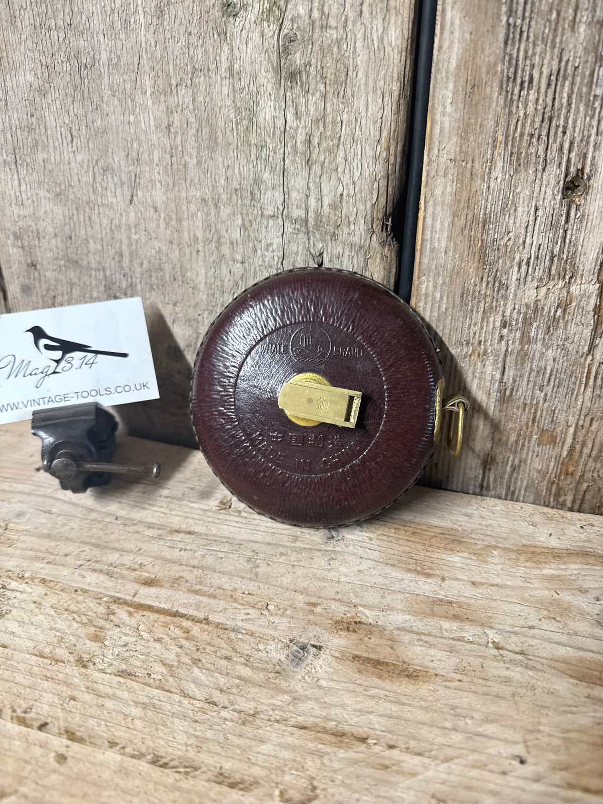 Whale Brand Leather & Brass Case 16m / 50ft Tape Measure