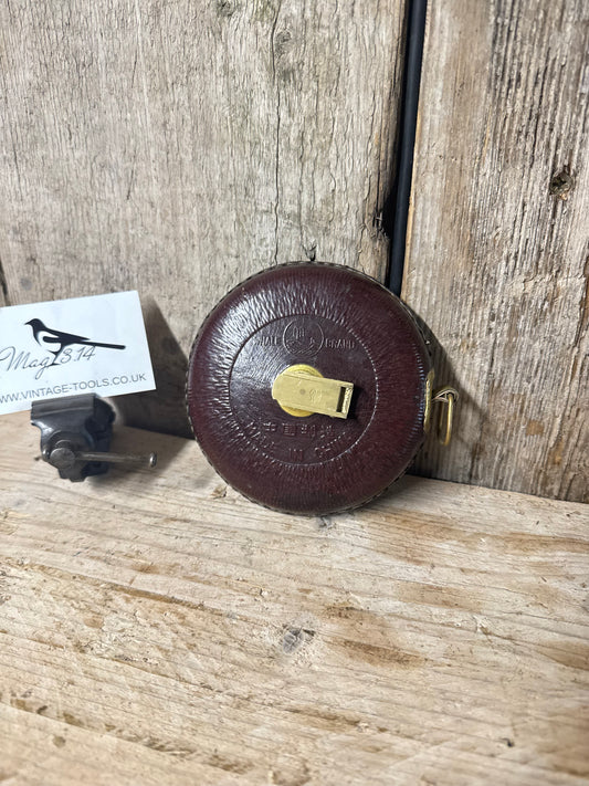 Whale Brand Leather & Brass Case 16m / 50ft Tape Measure