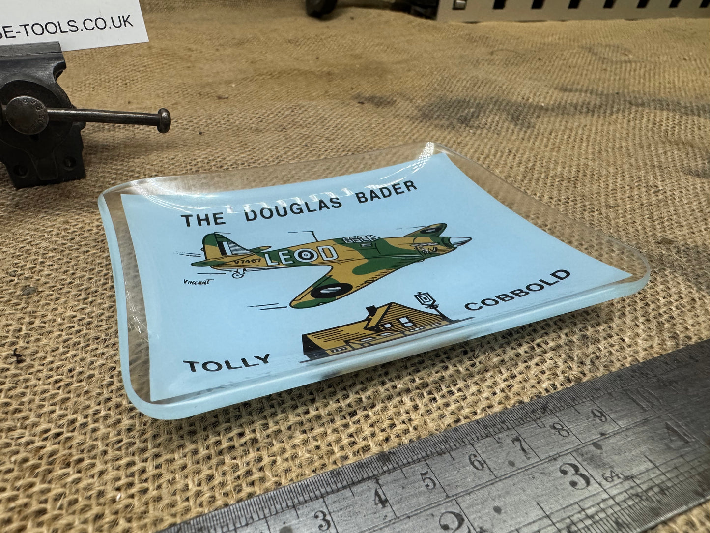Douglas Bader / Tilly Cobbold Glass Ashtray