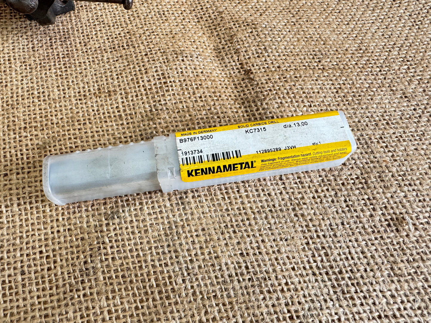 Kennametal B976F13000 KC7315 13mm Solid Carbide Drill