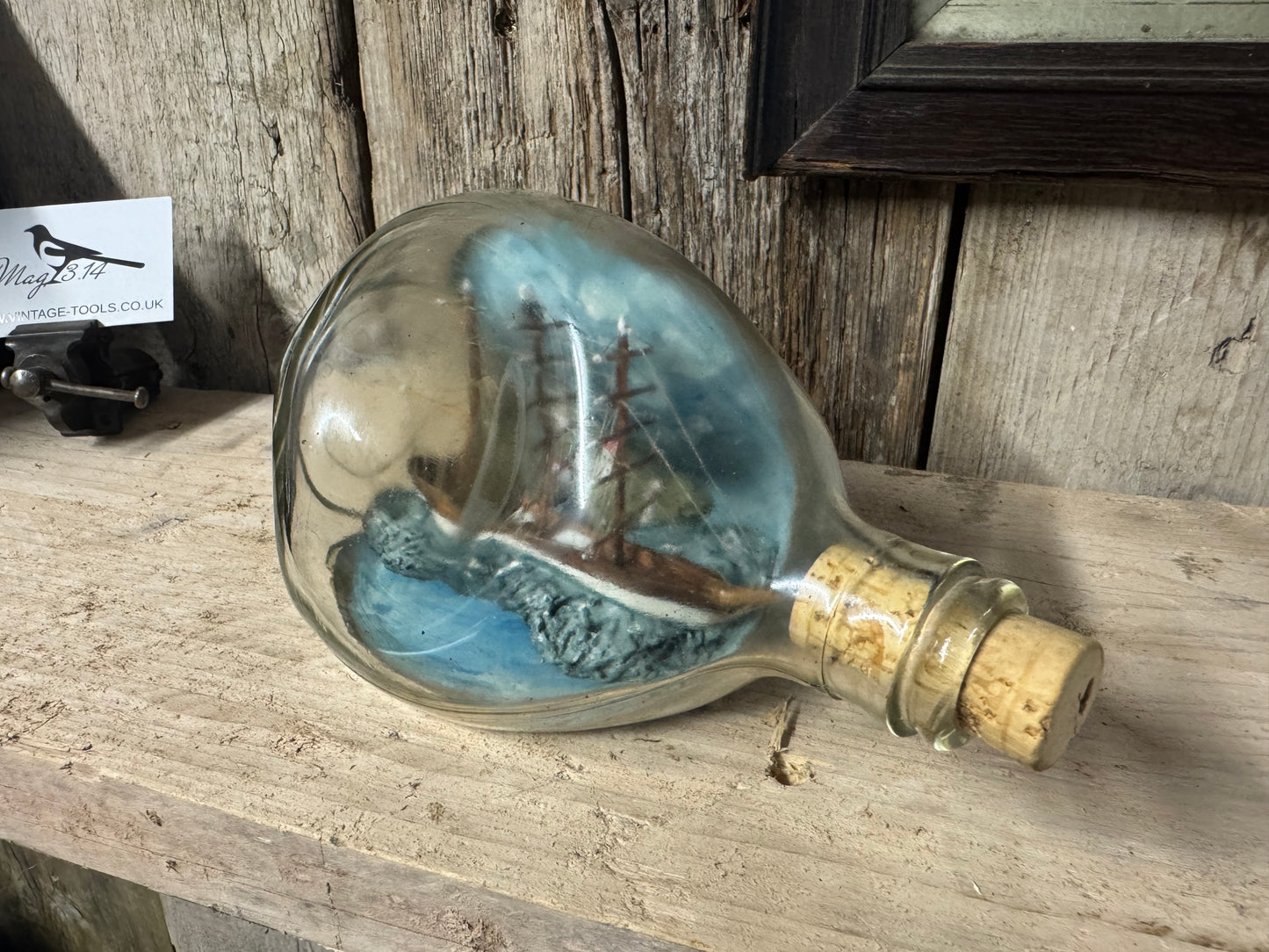 Vintage 3 Mast Clipper Ship In a Bottle