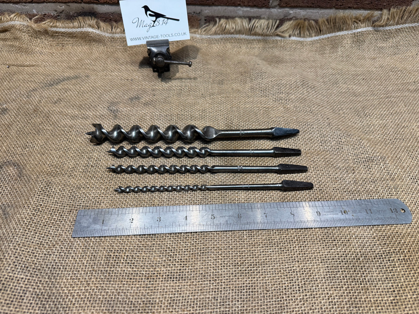 4 x GPO Marked Wood Auger Drill Bits