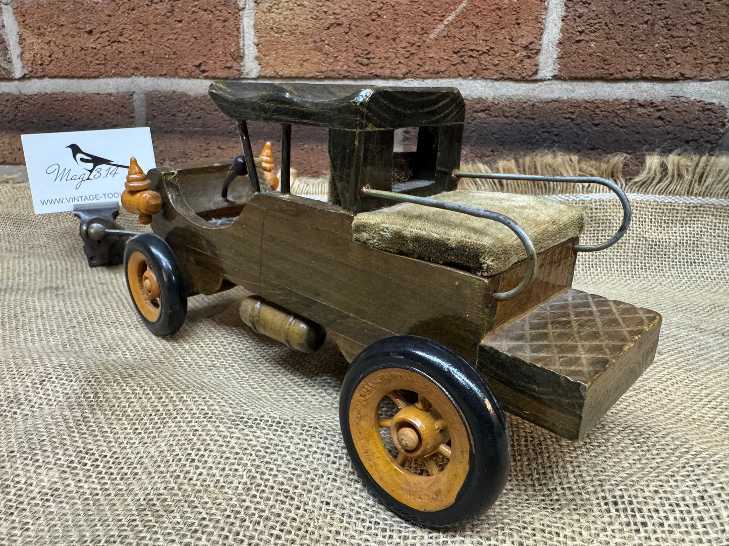 Vintage handmade wooden car